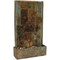 Sunnydaze Natural Slate Floor Water Fountain with Vines/LED Lights - 32 in